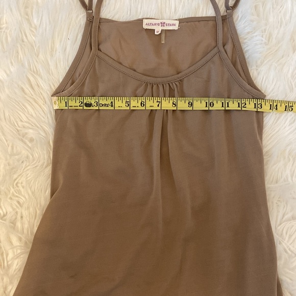 Altar'd State Womens Lace Top and Sleeve Boho Dress Brown Polka Dot Tulle Size S - Picture 11 of 12